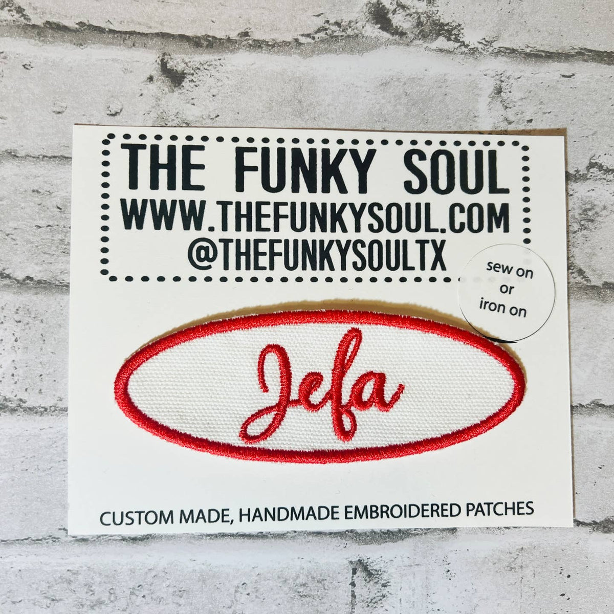 Jefa Retro Embroidered Patch