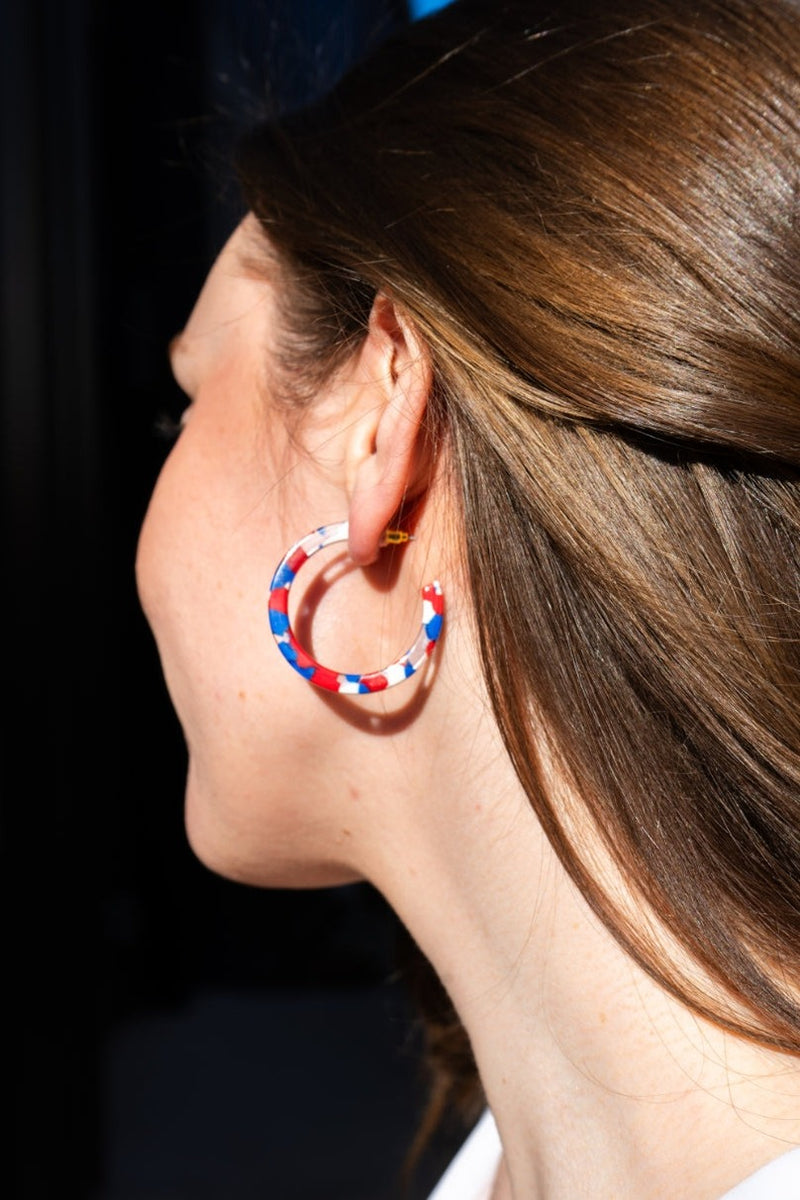 Camy Hoops-Red, White,& Blue