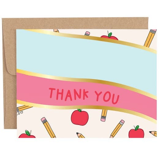 Thank You Teacher Wave Greeting Card