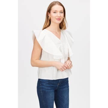 Gracie Poplin Flutter Top