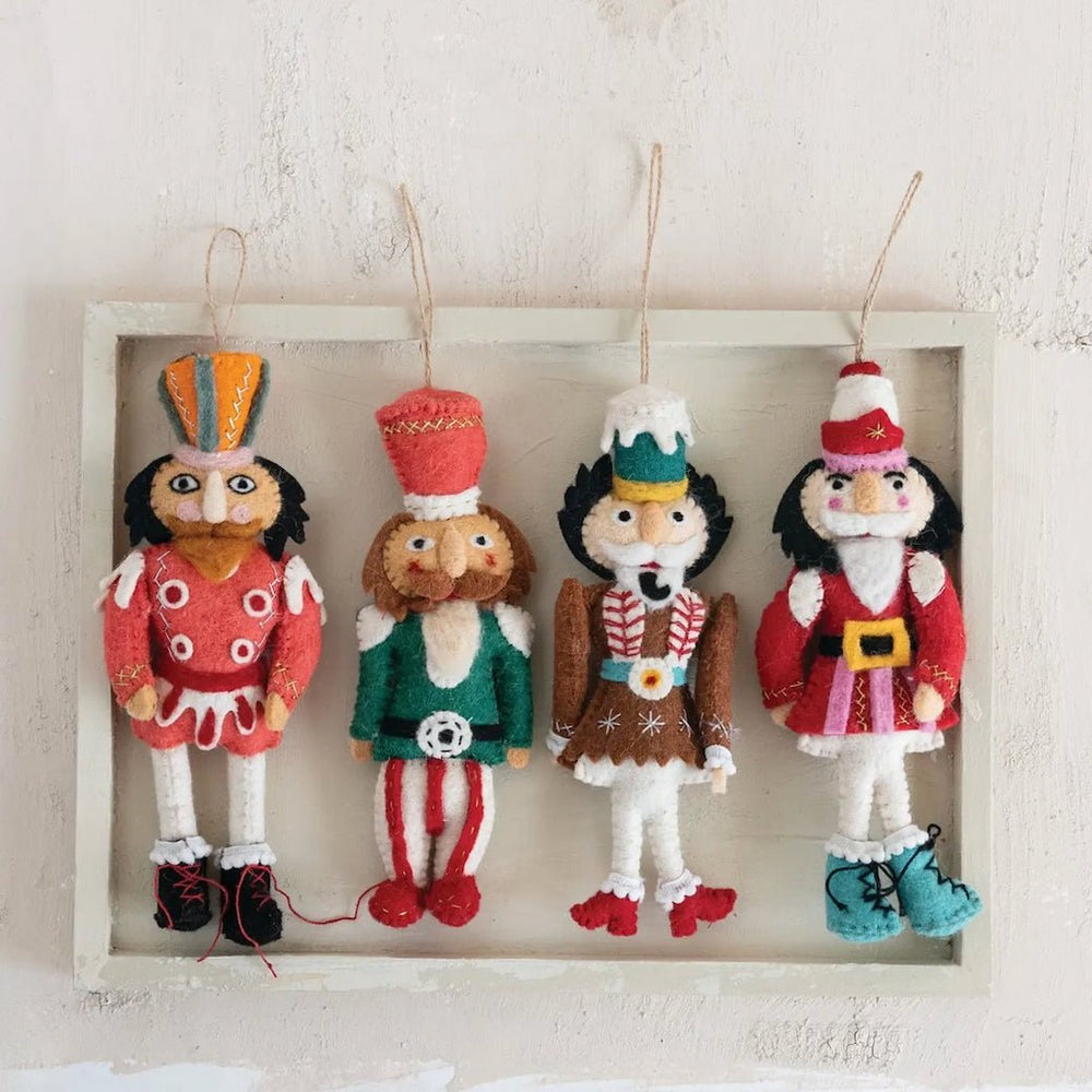 Wool Felt Nutcracker Christmas Ornaments