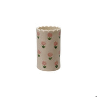 Floral Stoneware Vase