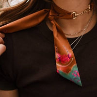 Snaffle Bit Twilly Scarf Slide Accessory- Antique Bronze
