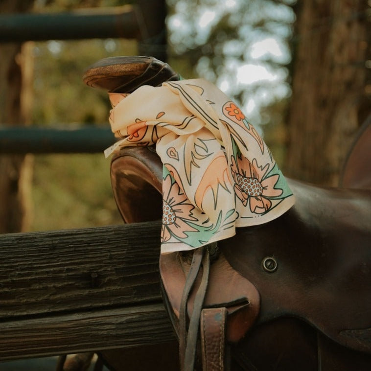 Summer Ride- Western Scarf Bandana Silk Wild Rag