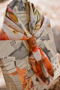 Heartland Series: Oregon Inspired Wildflower Silk Scarf Wild Rag
