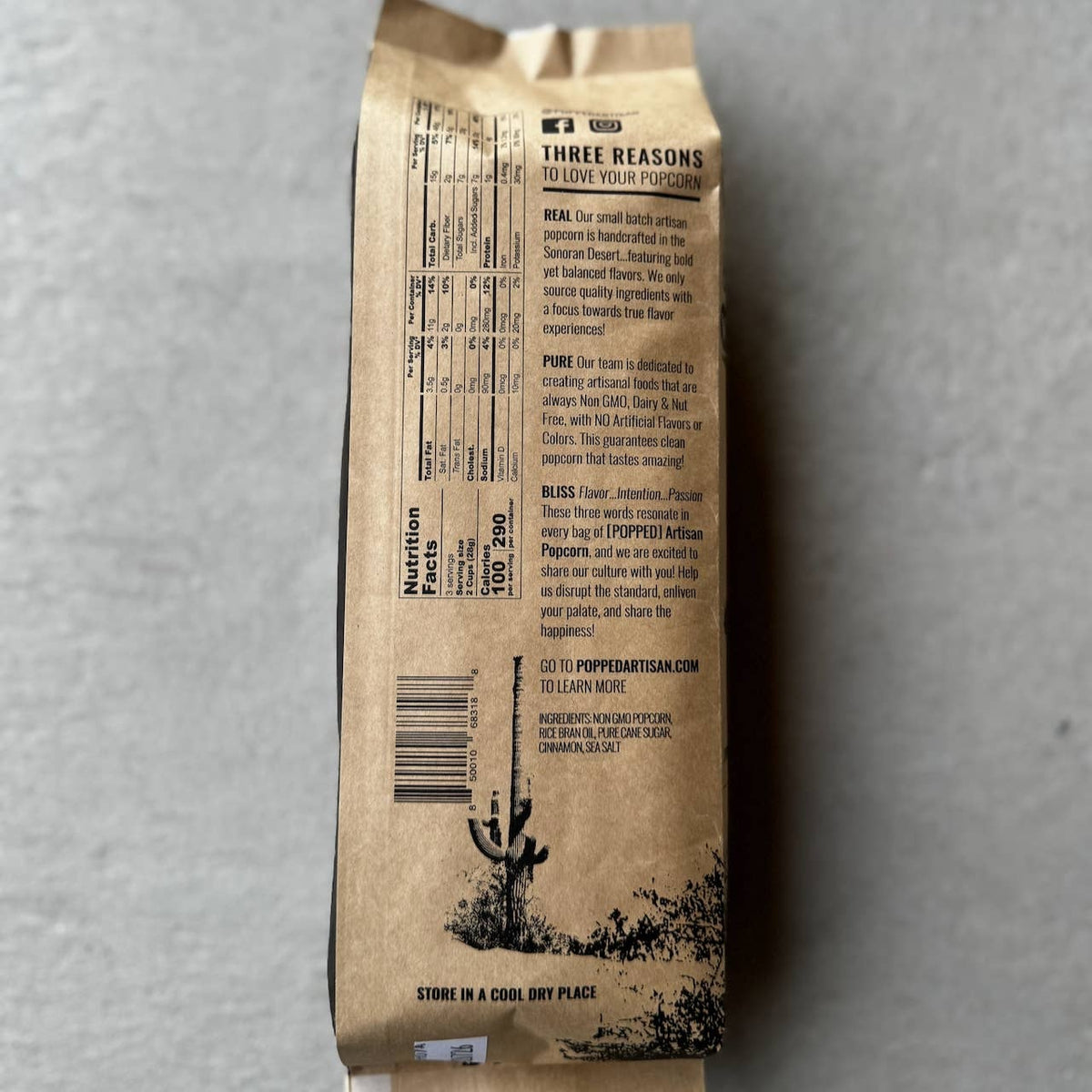 Popped Artisan Popcorn-Churro