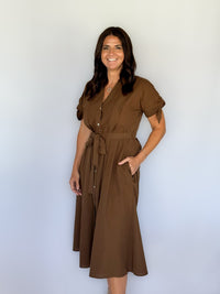 Millie Buttondown Midi Dress