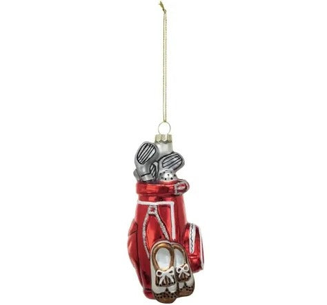 Golf Bag Glass Ornament