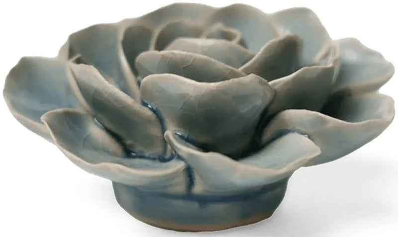 Teal Ranunculus Ceramic Wall Flower