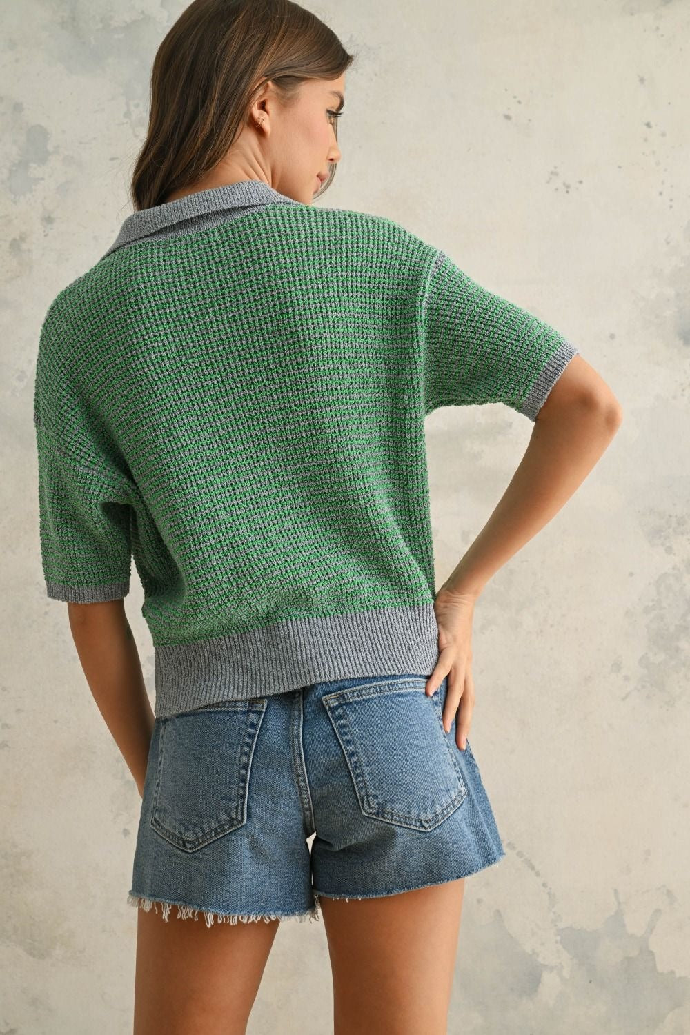 Bex Knit Collar Top