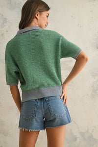 Bex Knit Collar Top