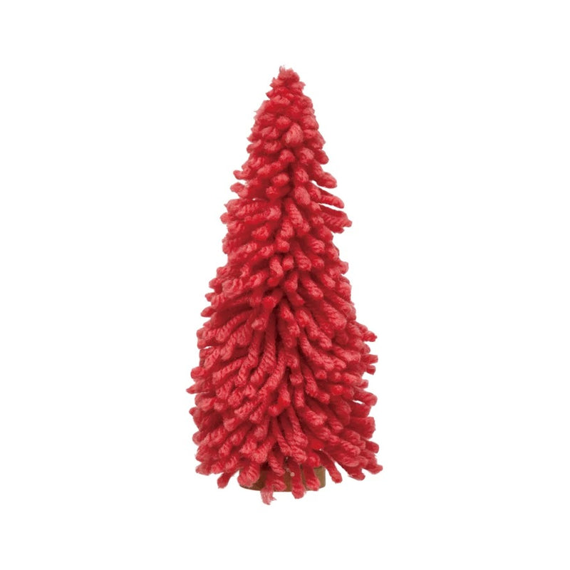 Yarn Fabric Tree with Wood Base