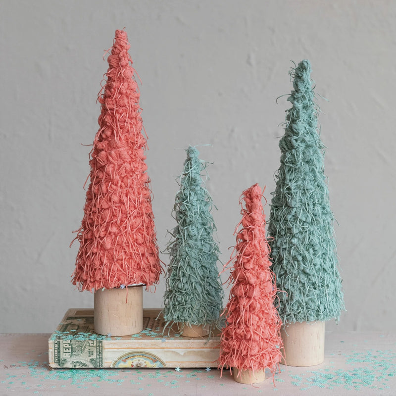 Fabric Tree w/Wood base