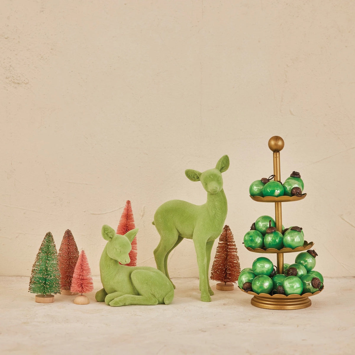 Decorative Gold Metal 3-Tier Tray with Scalloped Edges